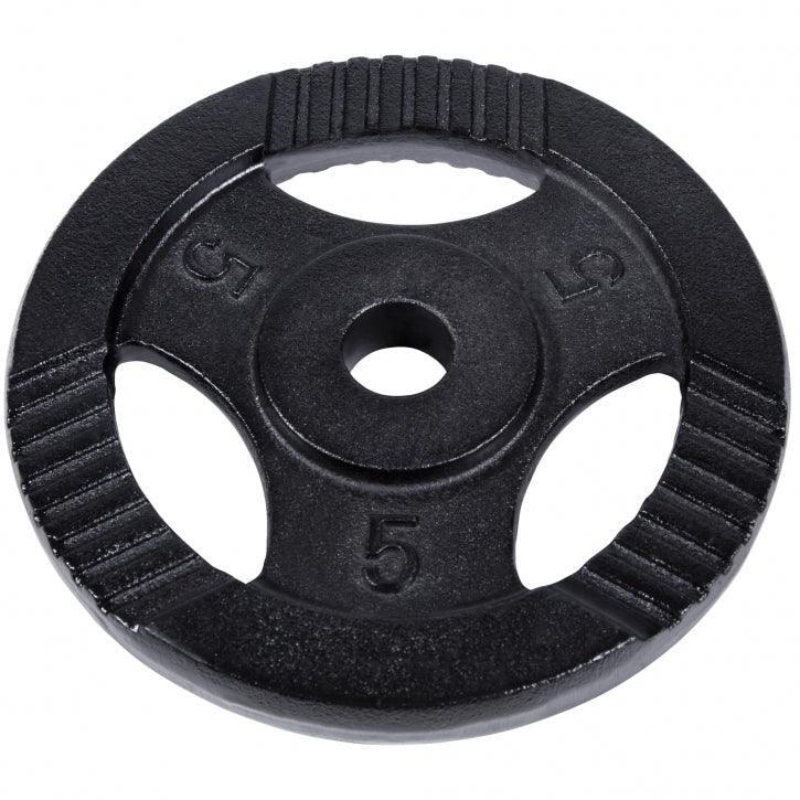 DISQUE DE MUSCULATION FONTE NOIR AVEC POIGNÉES 31MM | AU CHOIX DE 1,25KG À 20KG