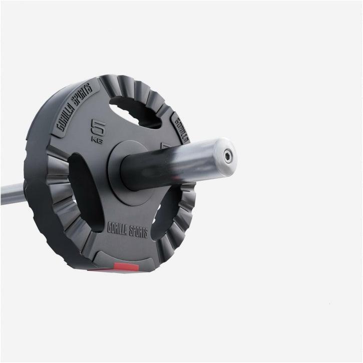 Gewichtsschijf - Olympisch - Halterschijf - 5 kg - Kunststof Gripper - 50 mm 3/6