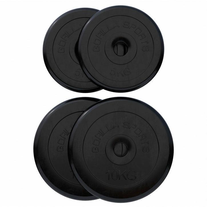 4 POIDS EN CAOUTCHOUC | MUSCULATION | DIAMETRE 31 MM | 2x5 KG et 2x10 KG 2/7