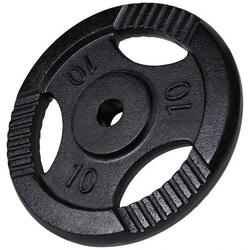 DISQUE DE MUSCULATION FONTE GRIP | DIAM 31MM | GRIS | AU CHOIX DE 1,25KG À 20KG
