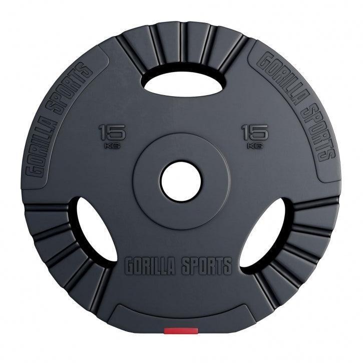 Lot de disques en plastique de 2 x 5 KG et 2 x 10 KG avec poignées (poids grip) 2/7