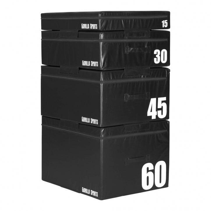 Gorilla Sports - Lot De 4 Plyobox Noir En Mousse | Hauteur 150cm | Musculation Et Cross Training - Box Pliométrique - Noir - Taille Unique - Decathlon