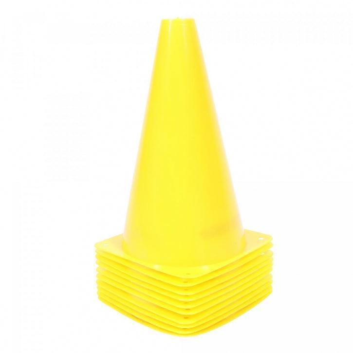 Set de 10 conuri galbene 23 cm