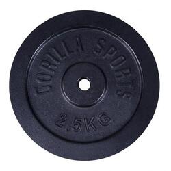 DISQUE DE MUSCULATION FONTE NOIR | DIAM 31MM | AU CHOIX DE 1,25KG À 30KG