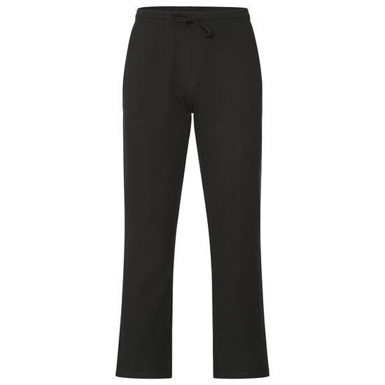 Herren Yogahose Straight Cut, Bio-Baumwolle, Schwarz