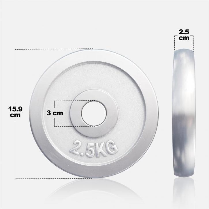 DISQUE DE MUSCULATION CHROMÉ | DIAM 31 MM | AU CHOIX DE 1,25KG À 30KG 3/7