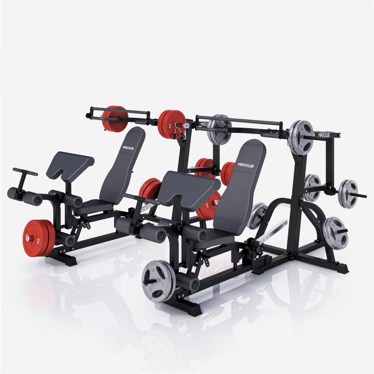 Stazione multifunzione MAXXUS Kraftmaschine acciaio 300 kg 110 kg 5/7