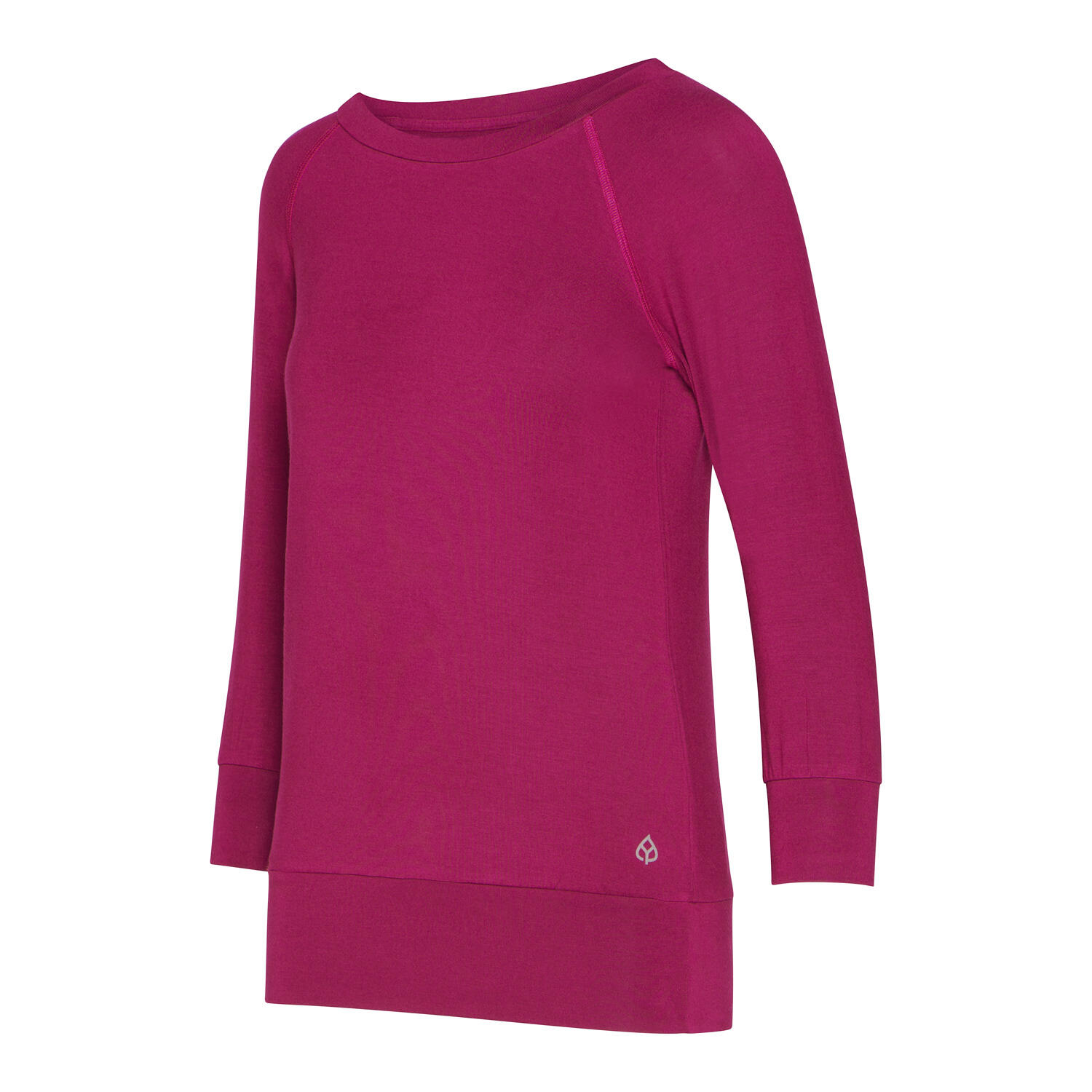 Casual ¾ Yoga Longsleeve, Modal, Berry (purple grape) 2/6