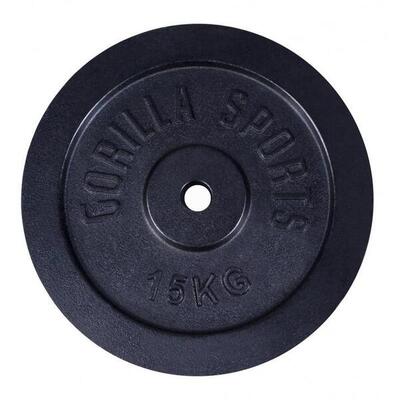 Obciążenie (0,5-30 kg) 31mm talerz żeliwny czarny Gorilla Sports