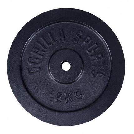 Obciążenie (0,5-30 kg) 31mm talerz żeliwny czarny Gorilla Sports