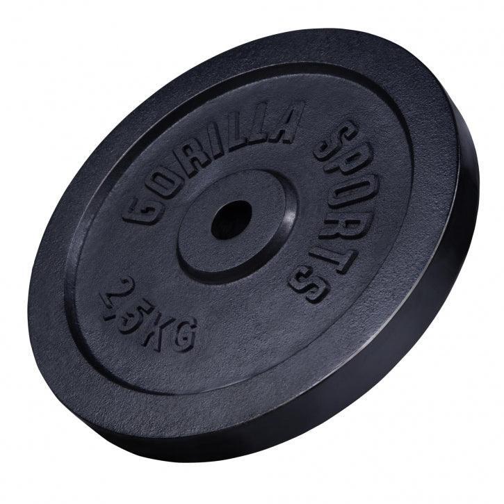 Obciążenie (0,5-30 kg) 31mm talerz żeliwny czarny Gorilla Sports 4/7