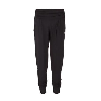 Loose Pants, bequeme Yogahose, Modal, Schwarz