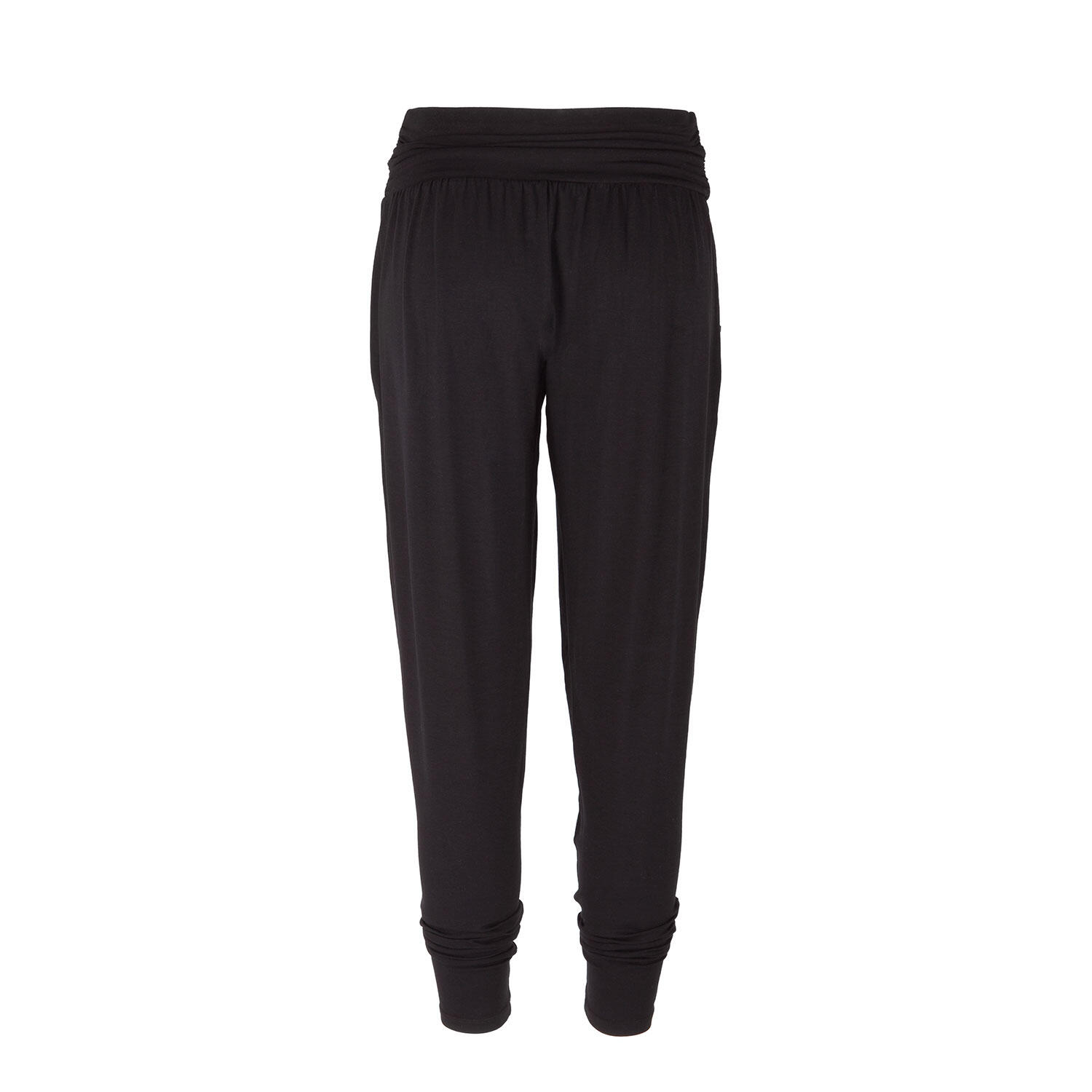 Loose Pants, bequeme Yogahose, Modal, Schwarz 3/6