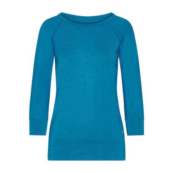 Casual ¾ Yoga Longsleeve, Modal, Petrol-blau (Lyons Blue)