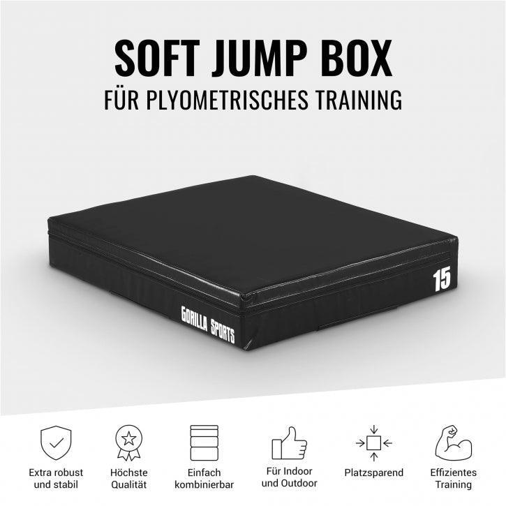 PLYOBOX NOIR EN MOUSSE | HAUTEUR 15cm | MUSCULATION ET CROSS TRAINING 6/7