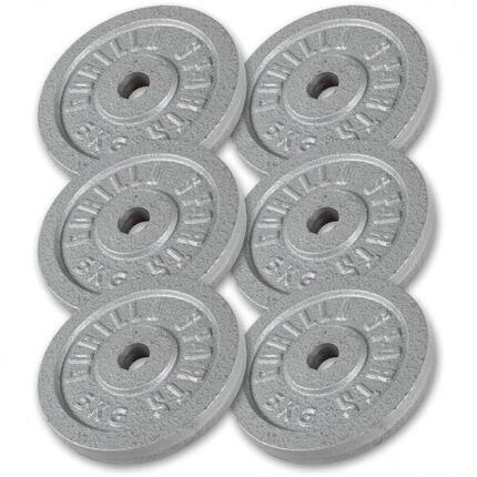6 POIDS EN FONTE DE 5 KG| DIAMETRE 31 MM | MUSCULATION