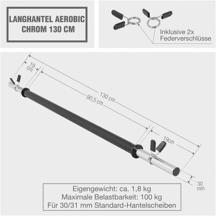 BARRE D'AÉROBIC 130 CM | DIAMETRE 30 MM | MUSCULATION ET FITNESS 6/7