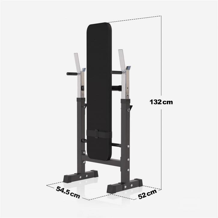 BANC DE MUSCULATION NOIR CLASSIQUE AVEC SET D'HALTERES COMPLET 97,5 KG | MUSCULA 6/7