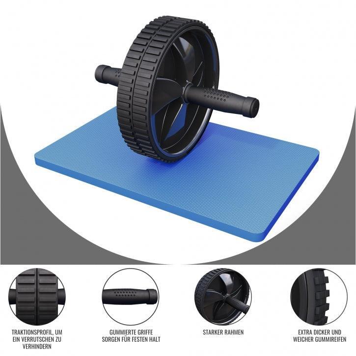 RODA DE ABDOMINAIS / ROLO DE ABDOMINAIS / RODA / PRETO | MUSCULAÇÃO