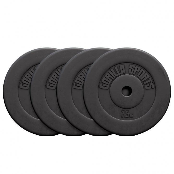 Set discuri din plastic umplute cu ciment 27.5 kg - 2 x 1.25 kg, 2 x 2.5 kg și 4