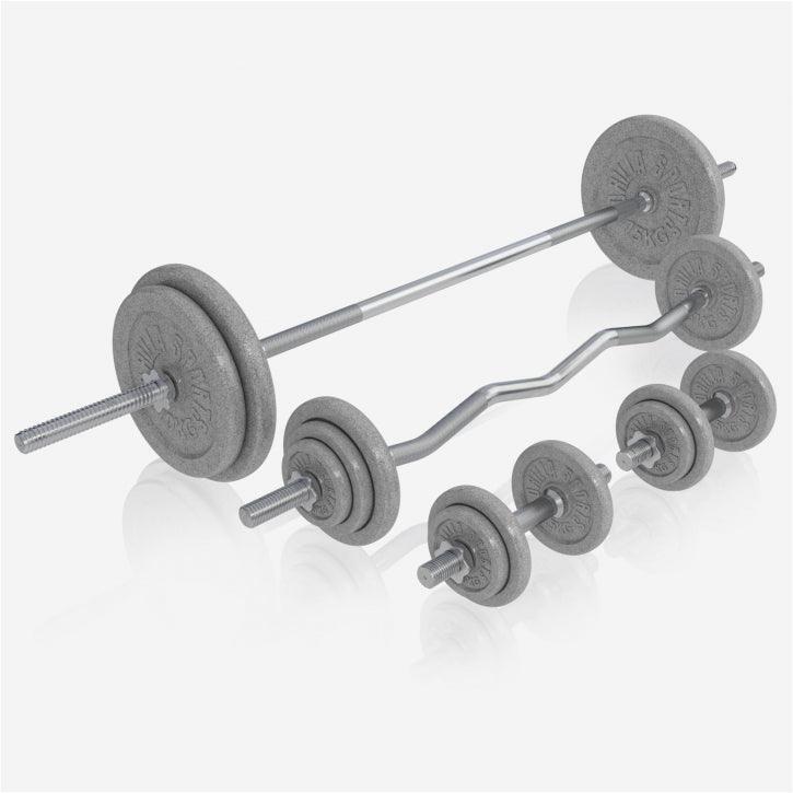GORILLA SPORTS Hantelbank mit Hantelset 4/7