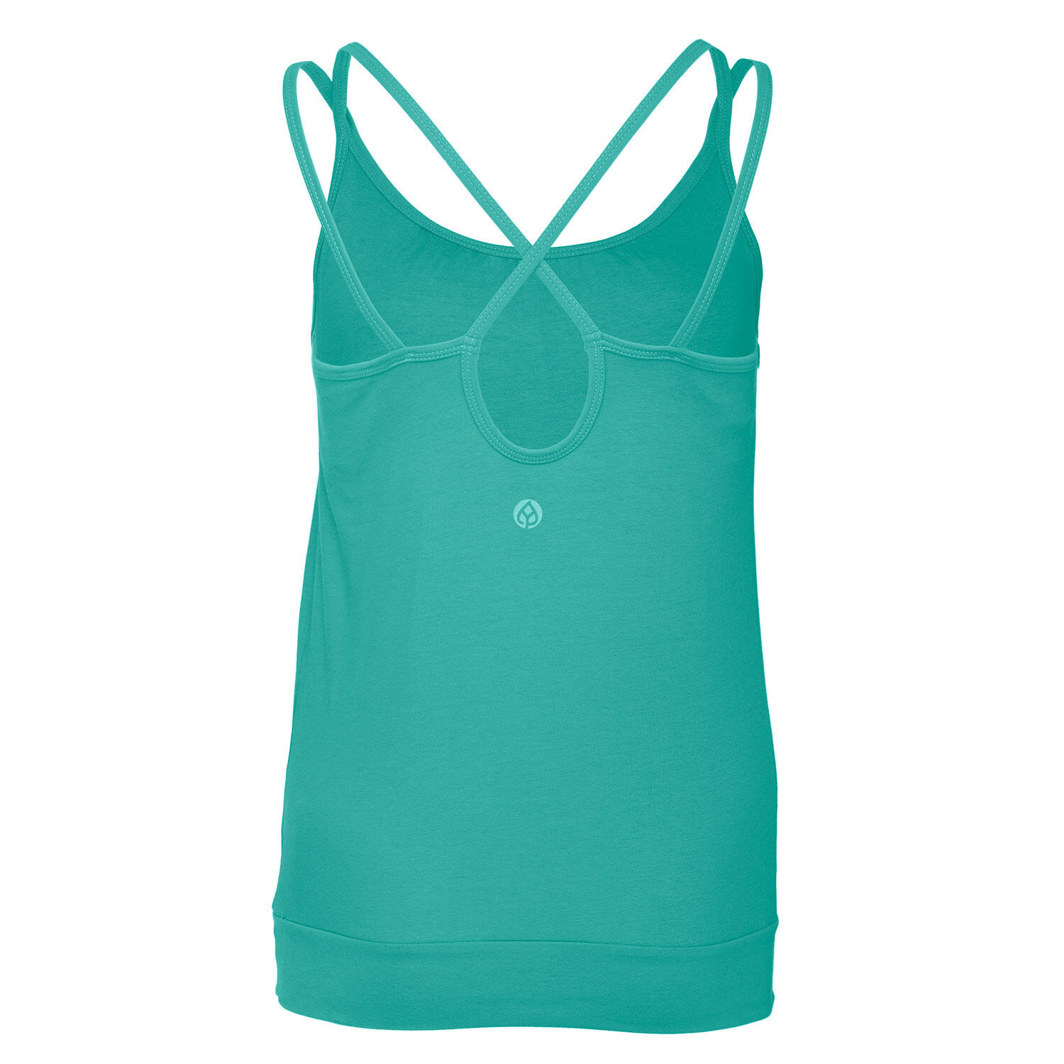 Yoga Spaghetti Top, Bio-Baumwolle, Türkis (Teal) 2/6