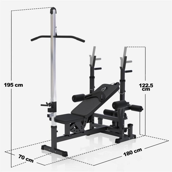 Multiestación Musculación con Torre de Tiro Gorilla Sports Negro 4/7