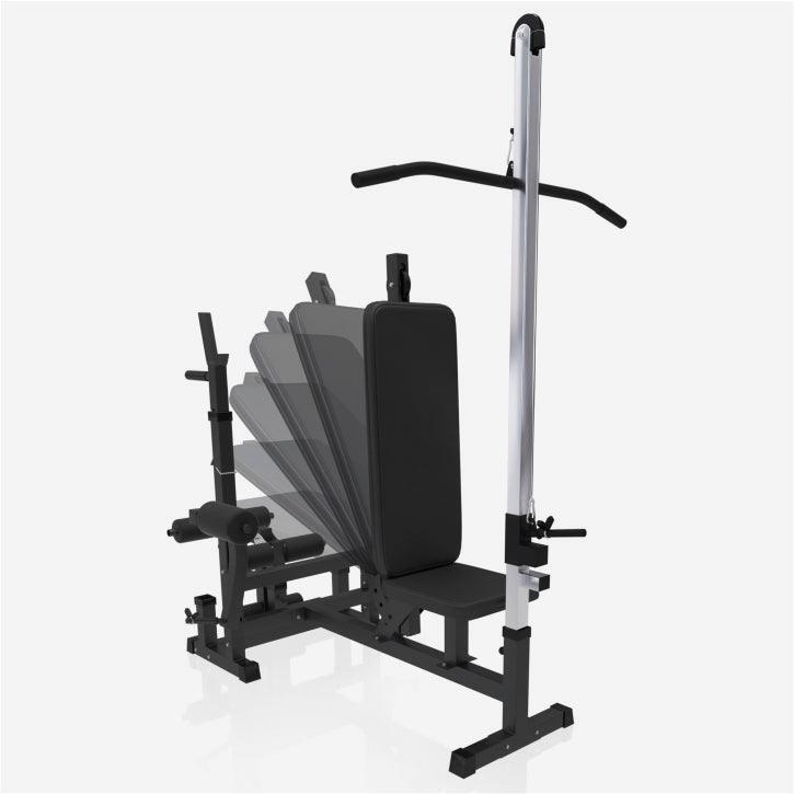 Multiestación Musculación con Torre de Tiro Gorilla Sports Negro 6/7