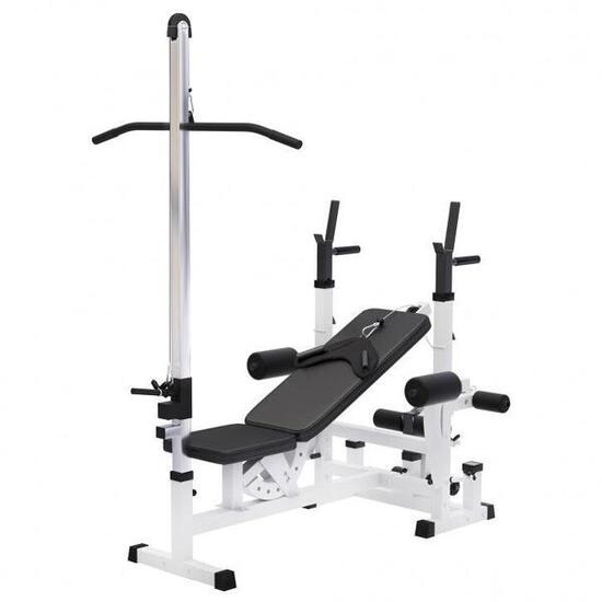 BANC MUSCULATION UNIVERSEL (BANC + OPTION POULIE) | MUSCULATION | NOIR OU BLANC