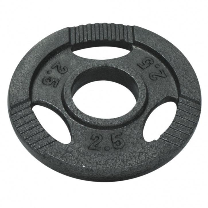 DISQUE OLYMPIQUE EN FONTE GRIS AVEC POIGNÉES 51MM | AU CHOIX DE 1,25KG À 20KG 2/7
