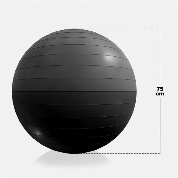 Minge de gimnastică Negru 75 cm