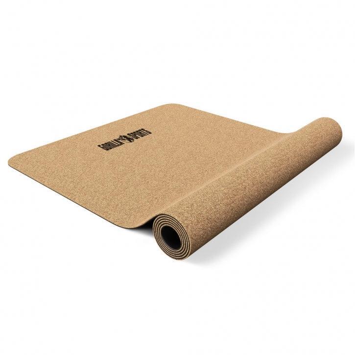 GORILLA SPORTS Tapete de yoga em cortiça 183 x 61 x 0,5 cm