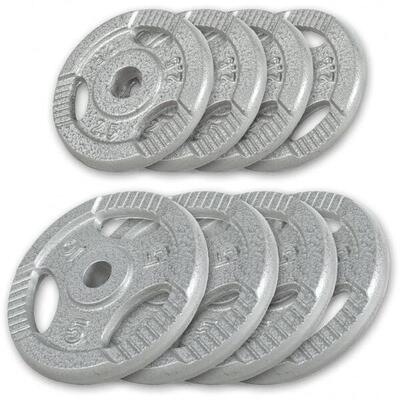 Gewichten - set 30 kg - 4x5 + 4x2.5 kg -gripper gietijzer - 30 mm
