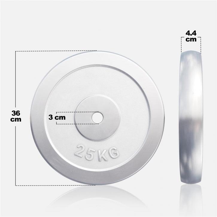 DISQUE DE MUSCULATION CHROMÉ | DIAM 31 MM | AU CHOIX DE 1,25KG À 30KG 3/7