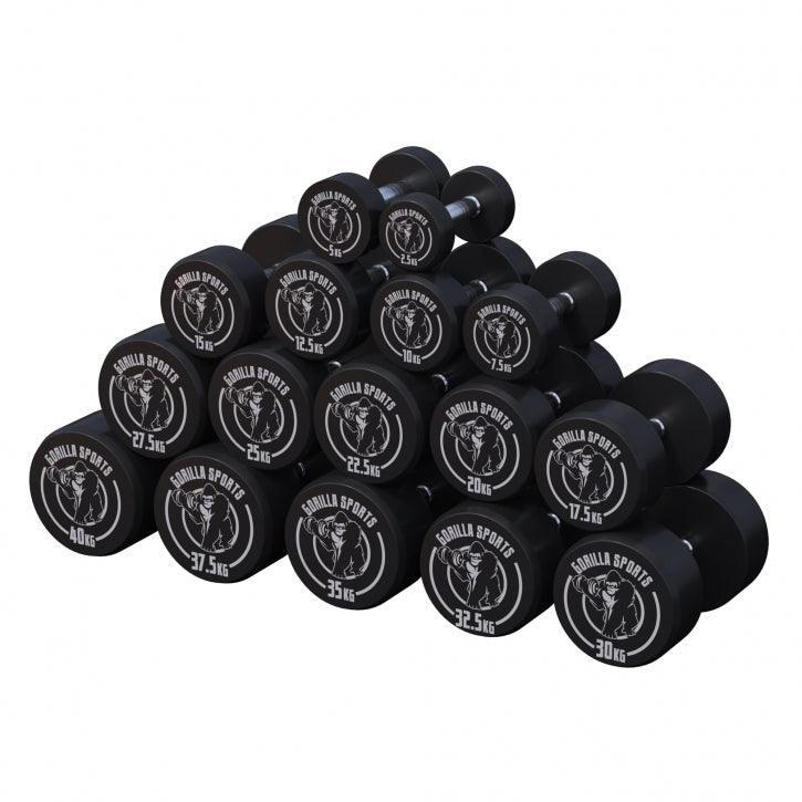 Kurzhantelset aus Gummi inkl. Ablage 325 kg 2/7