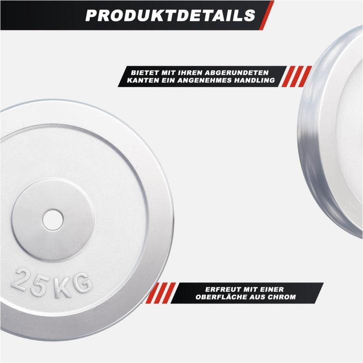 DISQUE DE MUSCULATION CHROMÉ | DIAM 31 MM | AU CHOIX DE 1,25KG À 30KG 4/7