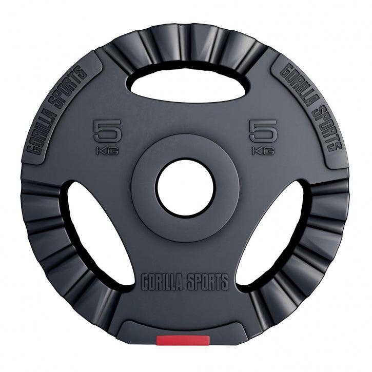 GORILLA SPORTS Hantelscheibe Olympia 50/51mm Kunststoff Gripper