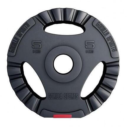 2 disques en plastique de 15 KG avec poignées (poids grip) | Poids Olympique ave