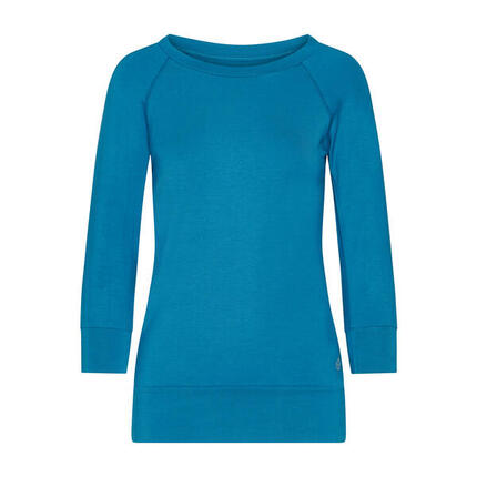 Casual ¾ Yoga Longsleeve, Modal, Petrol-blau (Lyons Blue)