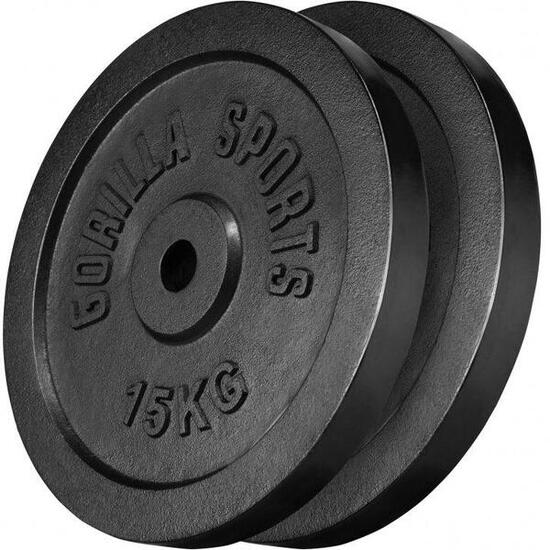 DISQUE DE MUSCULATION FONTE NOIR | DIAM 31MM | AU CHOIX DE 1,25KG À 30KG