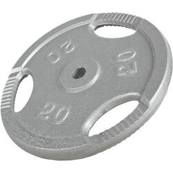 DISQUE DE MUSCULATION FONTE GRIP | DIAM 31MM | GRIS | AU CHOIX DE 1,25KG À 20KG