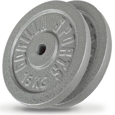 Halterschijven set - bundel - 30 kg - 2 x 15 kg - gietijzer - 30 mm