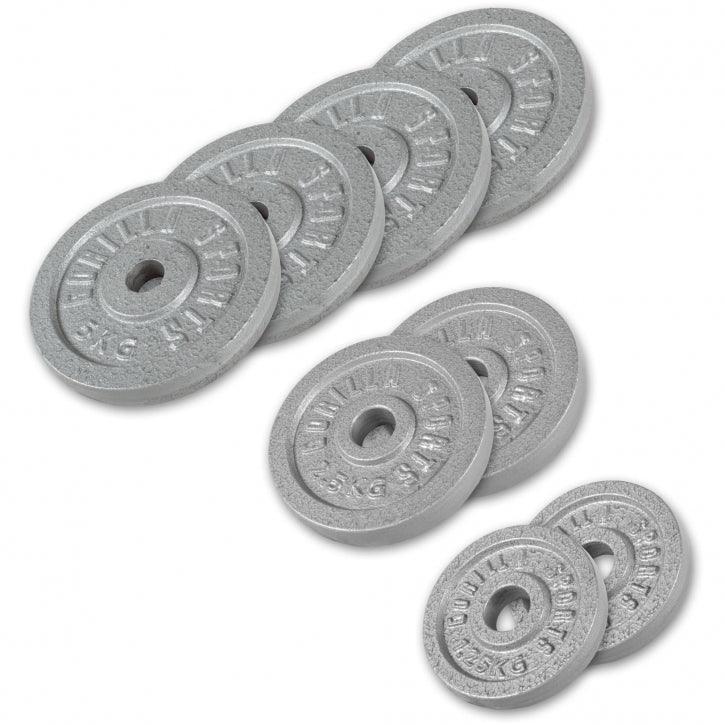 Lot de disques noirs en fonte - 2 x 5 KG et 2 x 10 KG - Ø 31mm
