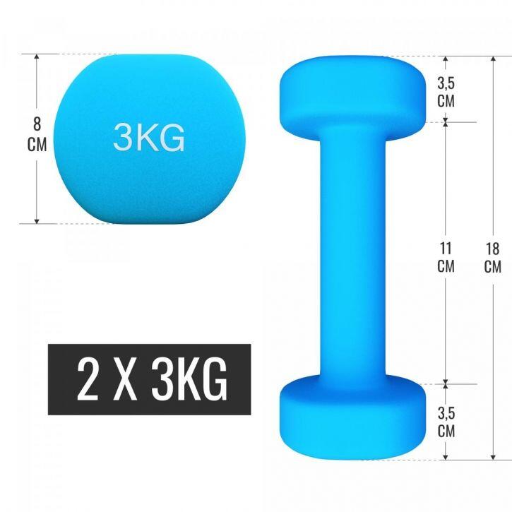 CONJUNTO DE HALTERES FITNESS 10KG | MUSCULAÇÃO | MALA DE TRANSPORTE 3/7