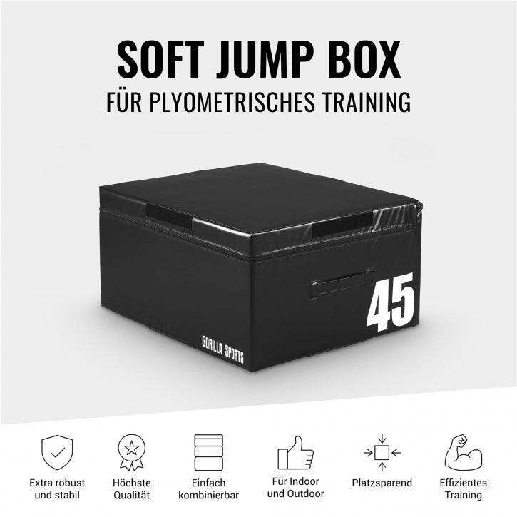 Plyo Box - 45 cm - Zwart - PVC - Jump box 5/7