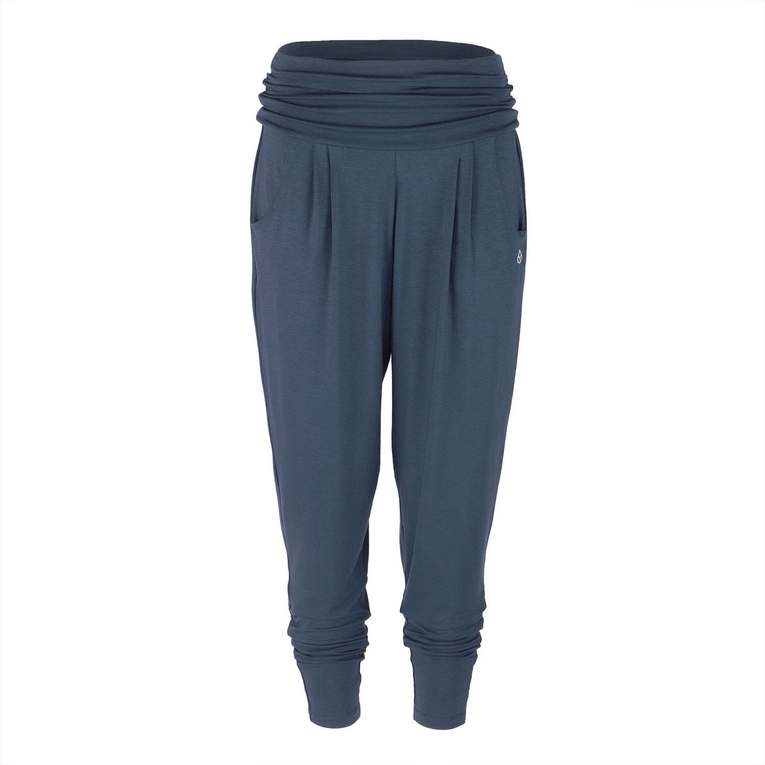 YAMADHI Loose Pants, bequeme Yogahose, Modal, Dunkelblau (Black Iris)