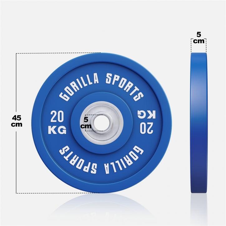 DISQUE BUMPER PRO EN CAOUTCHOUC | DIAMETRE 51 MM | MUSCULATION | AU CHOIX DE 5 À 5/7