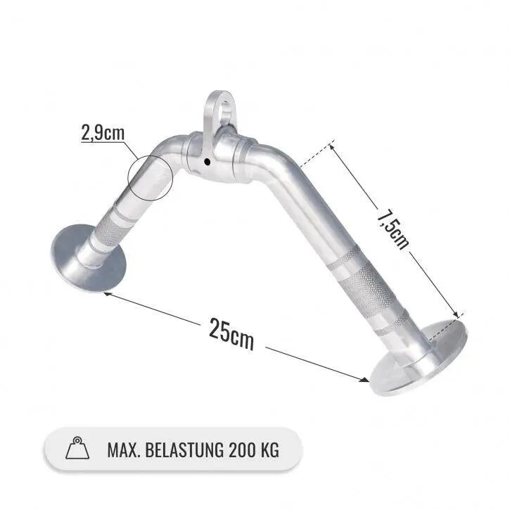 Trizeps V-Griff Gorilla Sports 25 cm acier chromé avec Gelenk 5/5