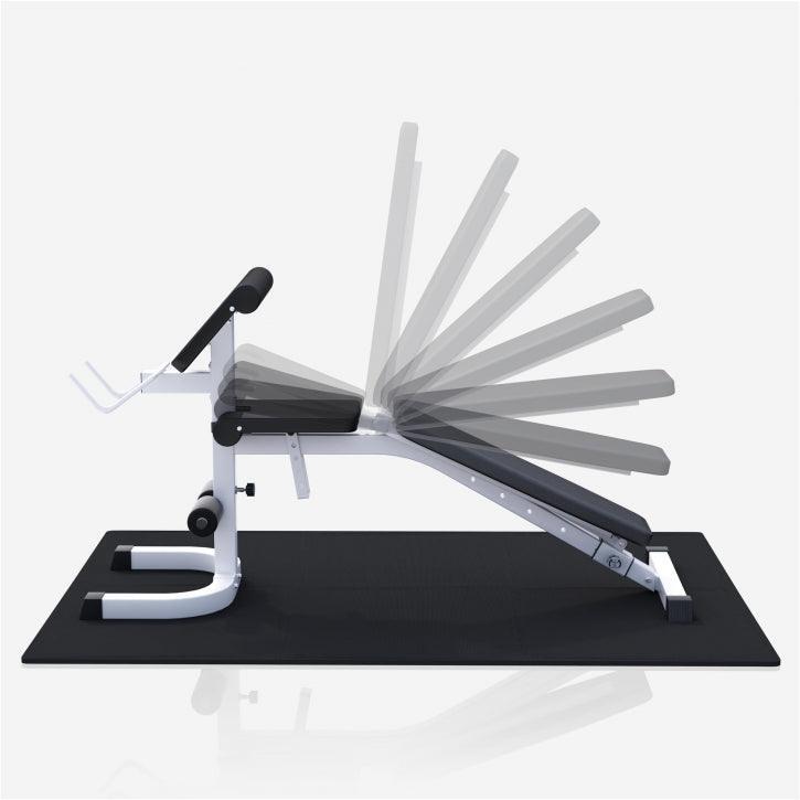 GORILLA SPORTS Fitnessbank - halterbank + Halterstangen met gewichten 100 kg