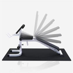 SET D'ENTRAINEMENT COMPLET 48 ÉLÉMENTS AVEC BANC, BARRES, REPOSE HALTERES, POIDS